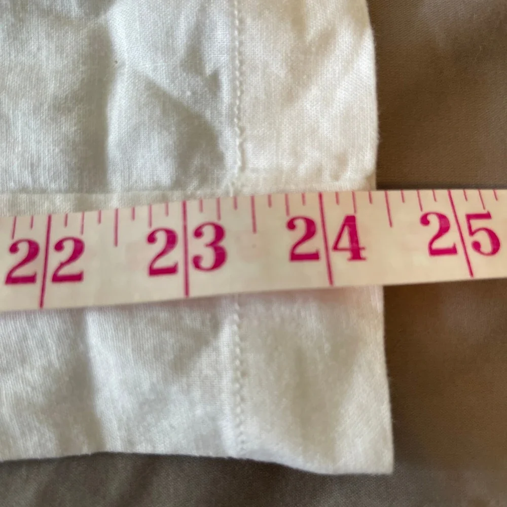 Casa Cabana Women's Linen Blend Pull on White Capris‎ Size Small